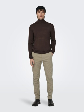 regular Pantaloni chino 'Mark' di Only & Sons in verde