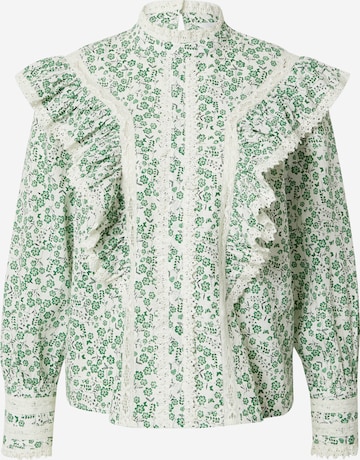 LA STRADA UNICA Blouse 'GIGI' in Groen: voorkant