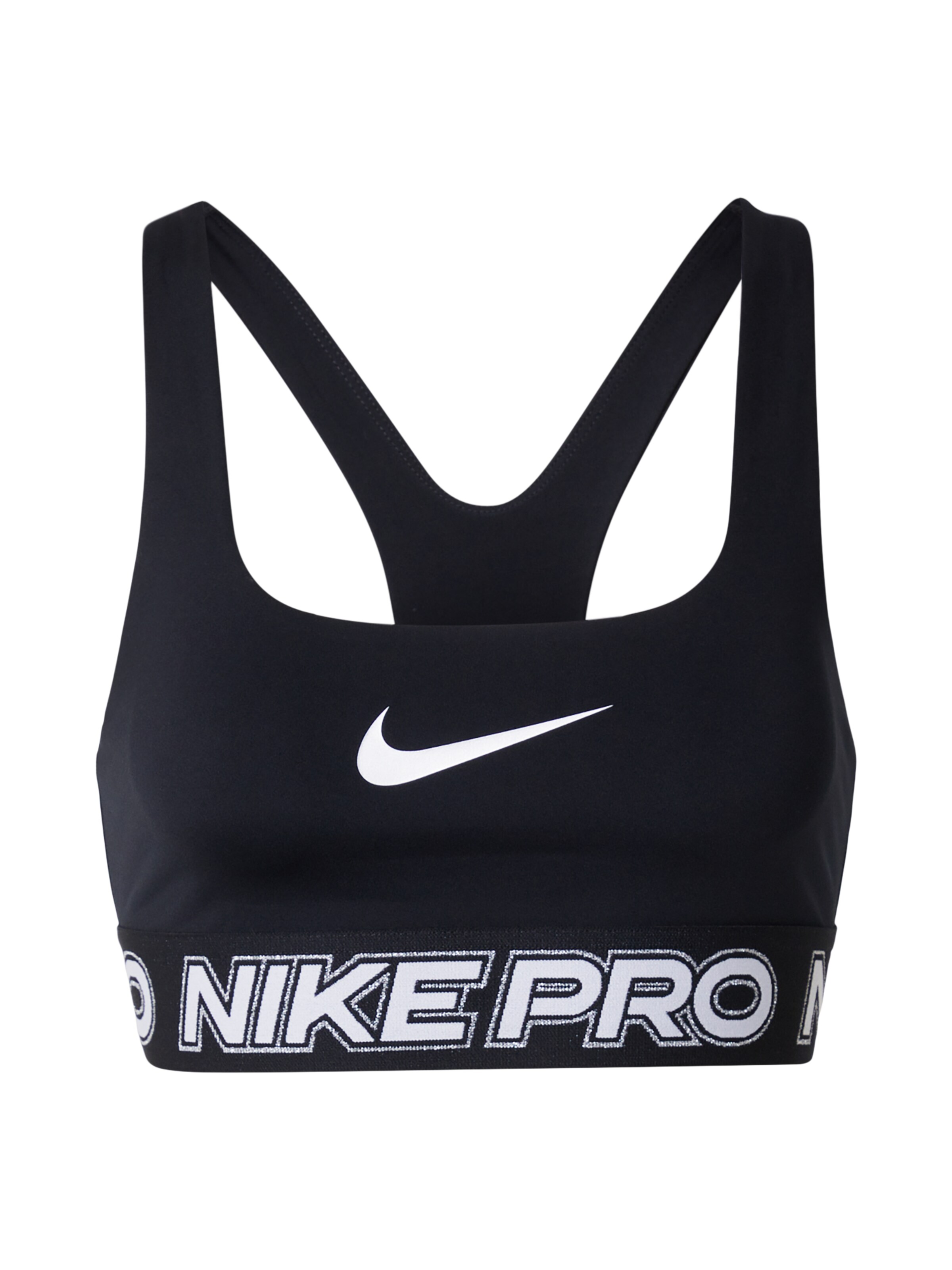 NIKE Μπουστάκι Αθλητικό σουτιέν σε μαύρο: μπροστά