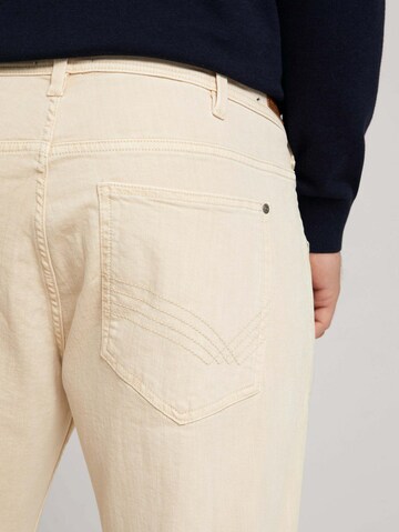 TOM TAILOR Men + Regular Pants 'Josh' in Beige