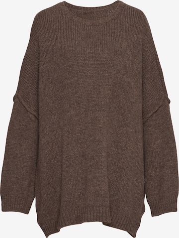 Lilavie Strickpullover ' Vanii ' in Braun: Vorderseite