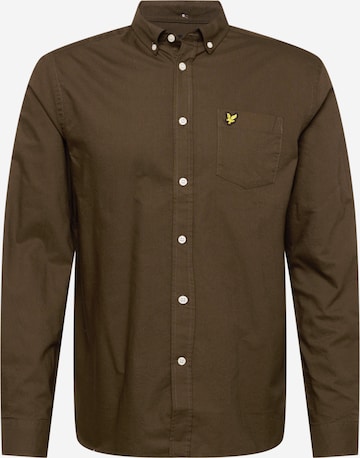 Lyle & Scott Regular fit Zakelijk overhemd in Groen: voorkant