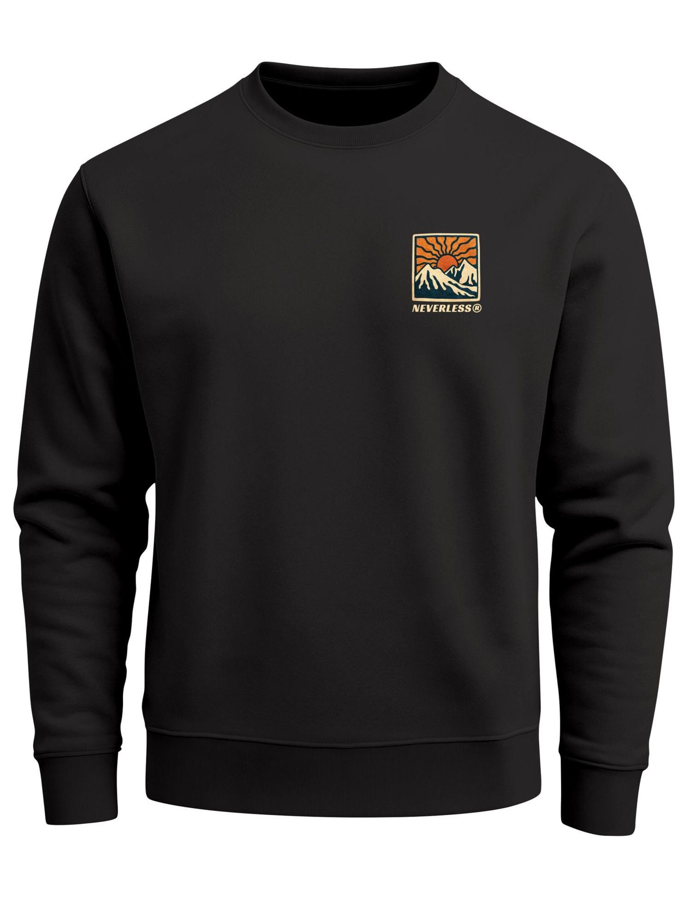 Neverless Sweatshirt 'Stay Positive' in Black: front
