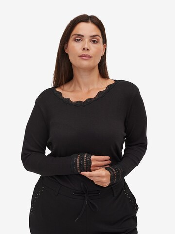 Zizzi Bluse in Schwarz