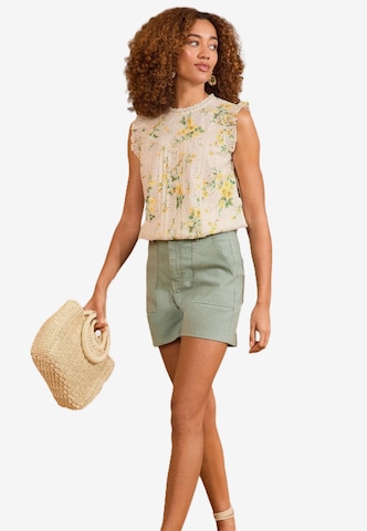 love & roses Bluse in Beige: Vorderseite