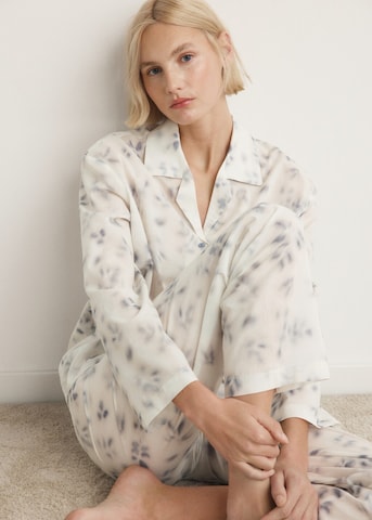 MANGO Pyjamahose 'Fluir' in Blau