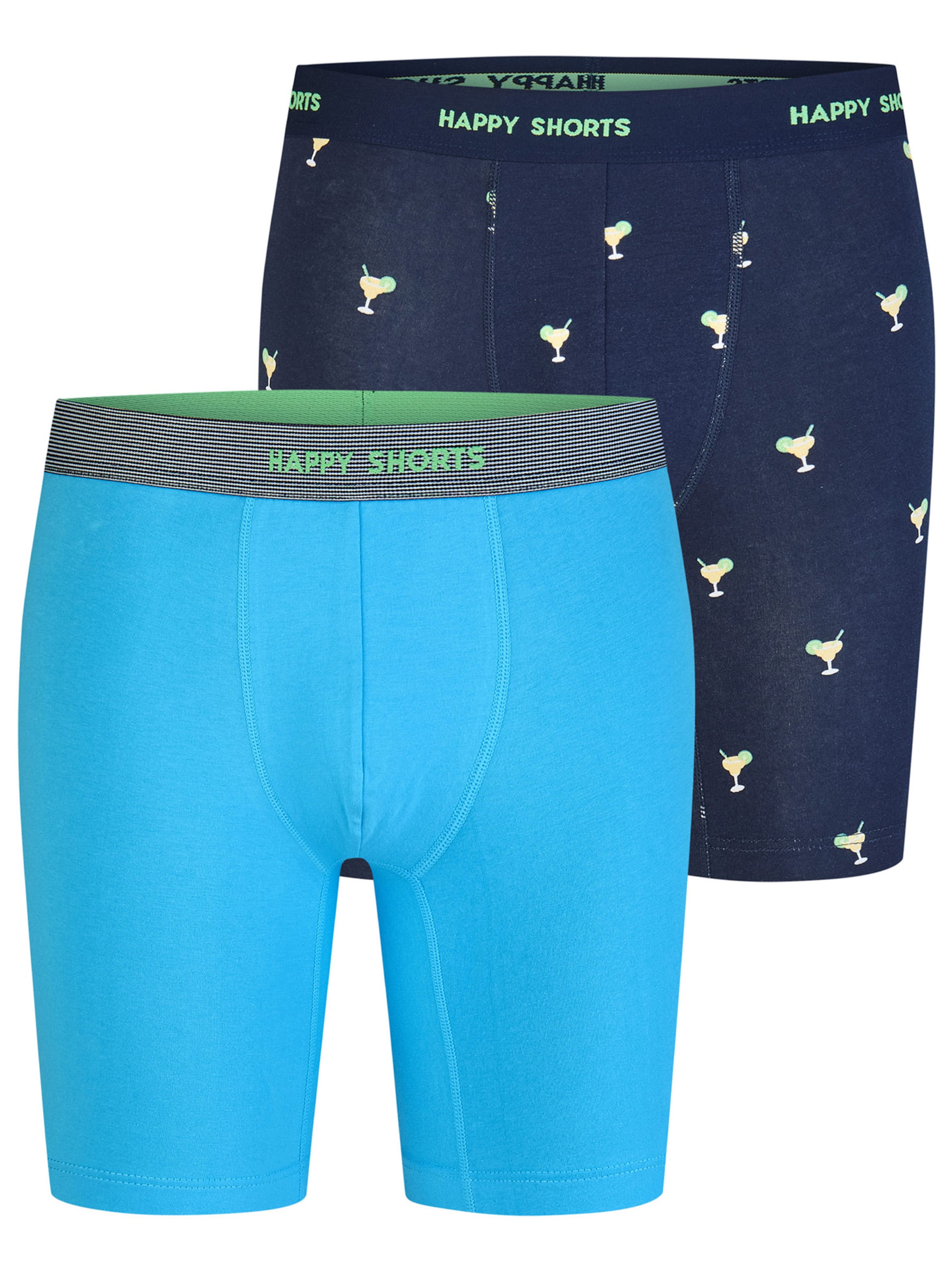 Happy Shorts Boxershorts ' Jersey ' in Blauw: voorkant