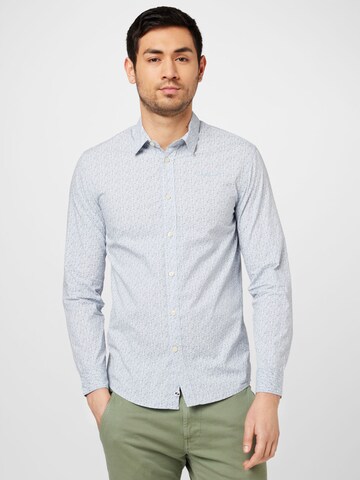 Pepe Jeans Regular fit Button Up Shirt 'Lovejoy' in Blue: front