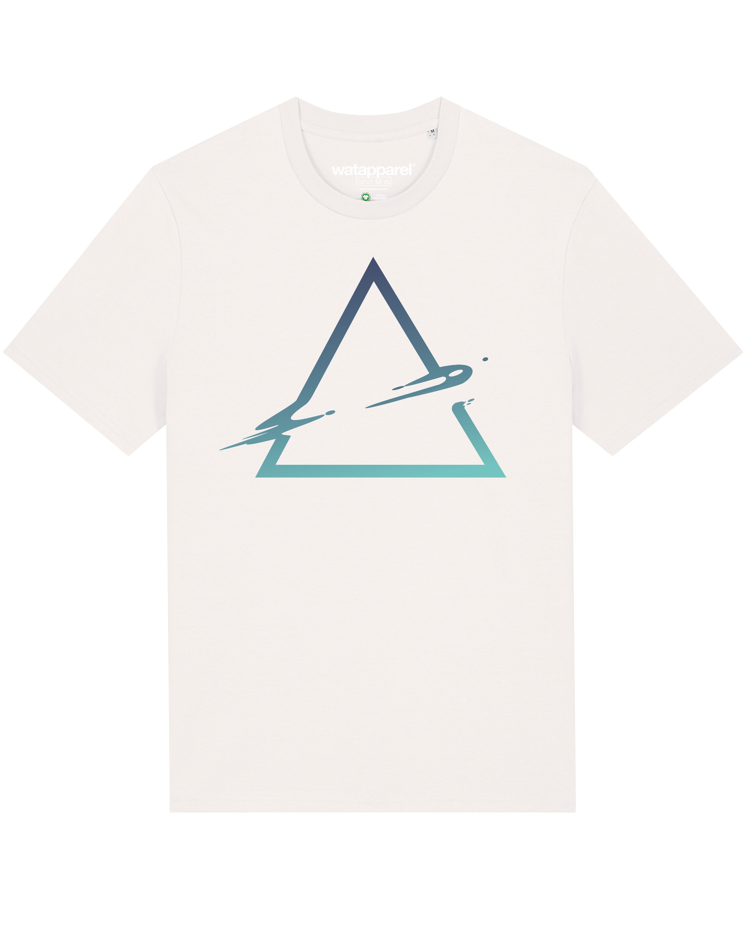 Watapparel Shirt ' Triangle ' in Wit: voorkant