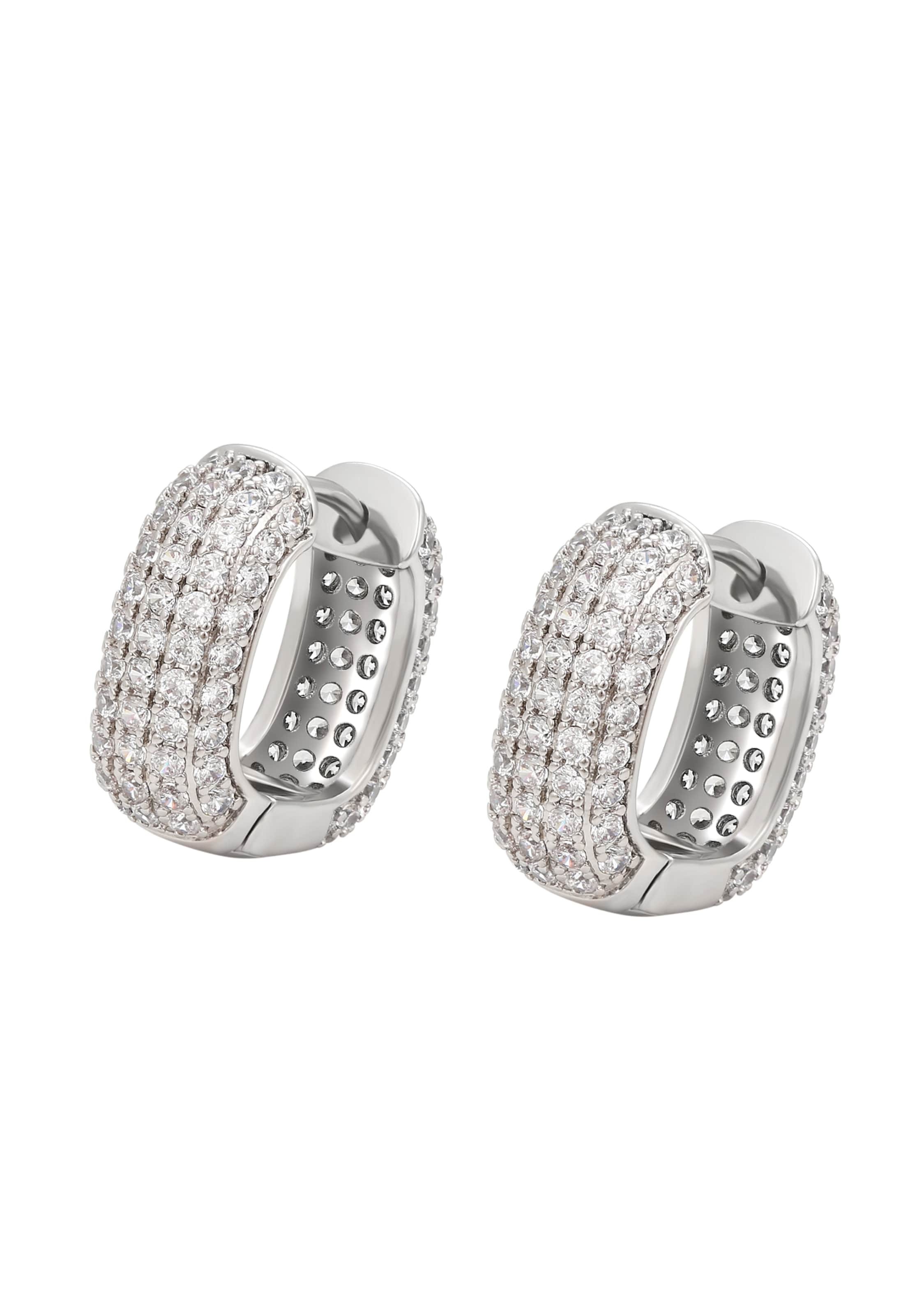 faina Earrings in Silver: front