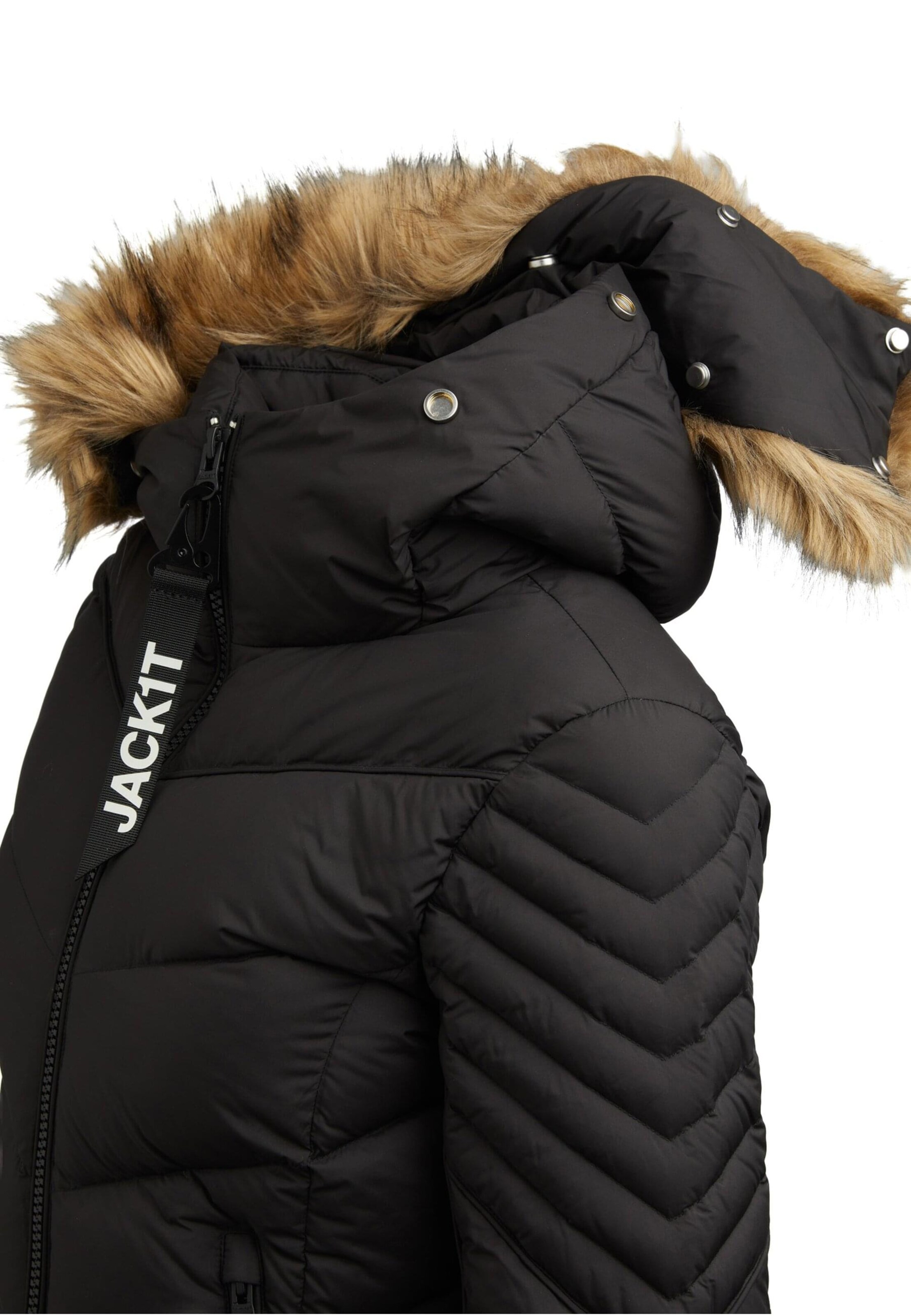 JACK1T Winter Coat 'Opium' in Black