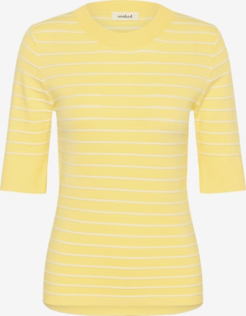 SOAKED IN LUXURY Sweater 'SLSpina' in Yellow: front