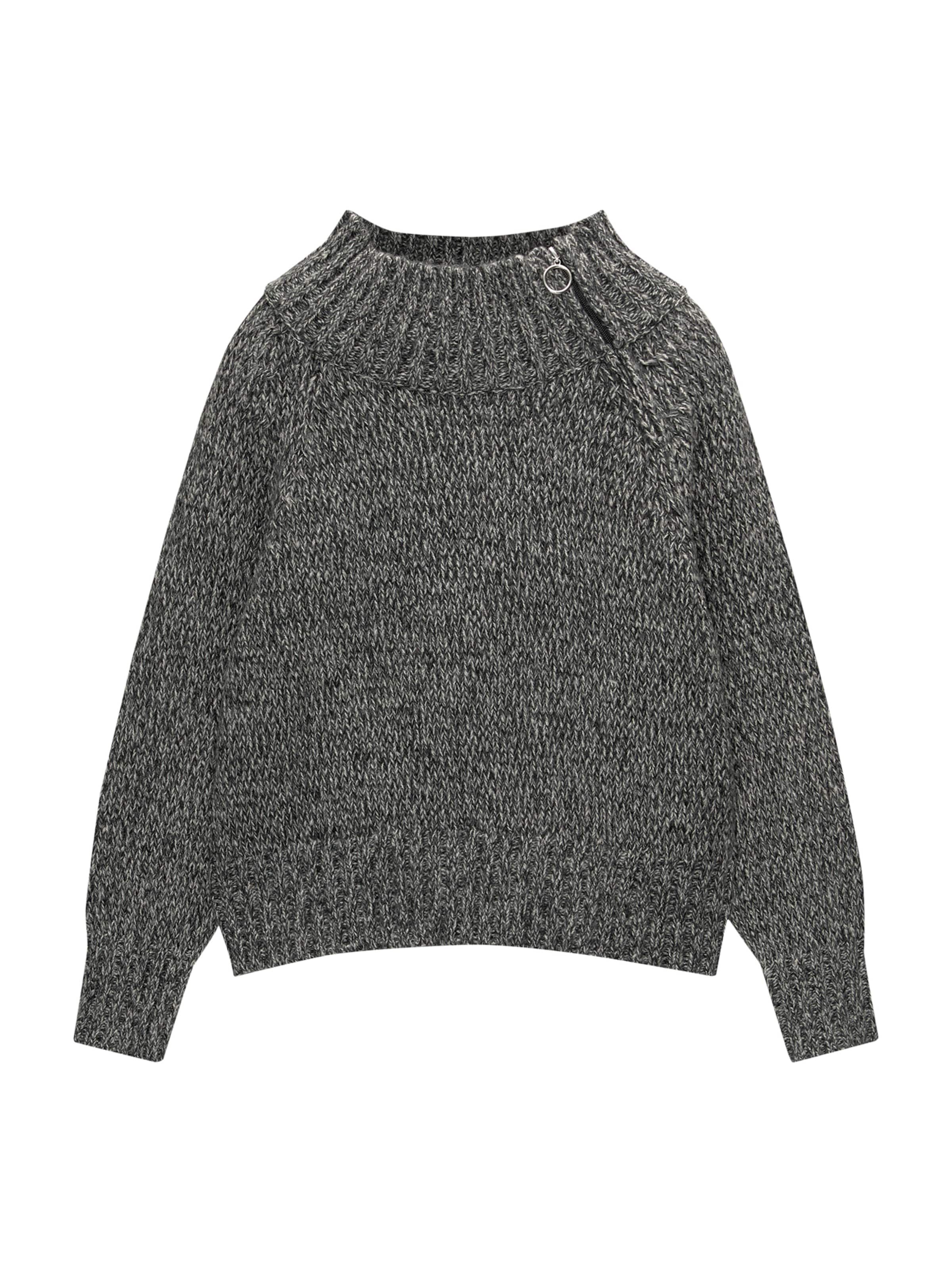 Pull&Bear Pull-over en gris chiné, Vue avec produit