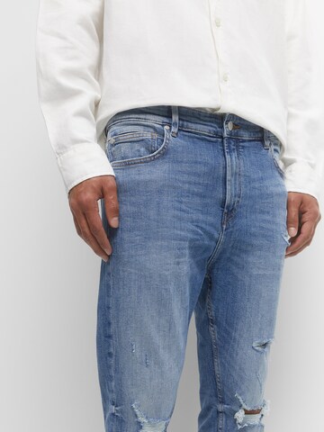 Coupe slim Jean Pull&Bear en bleu