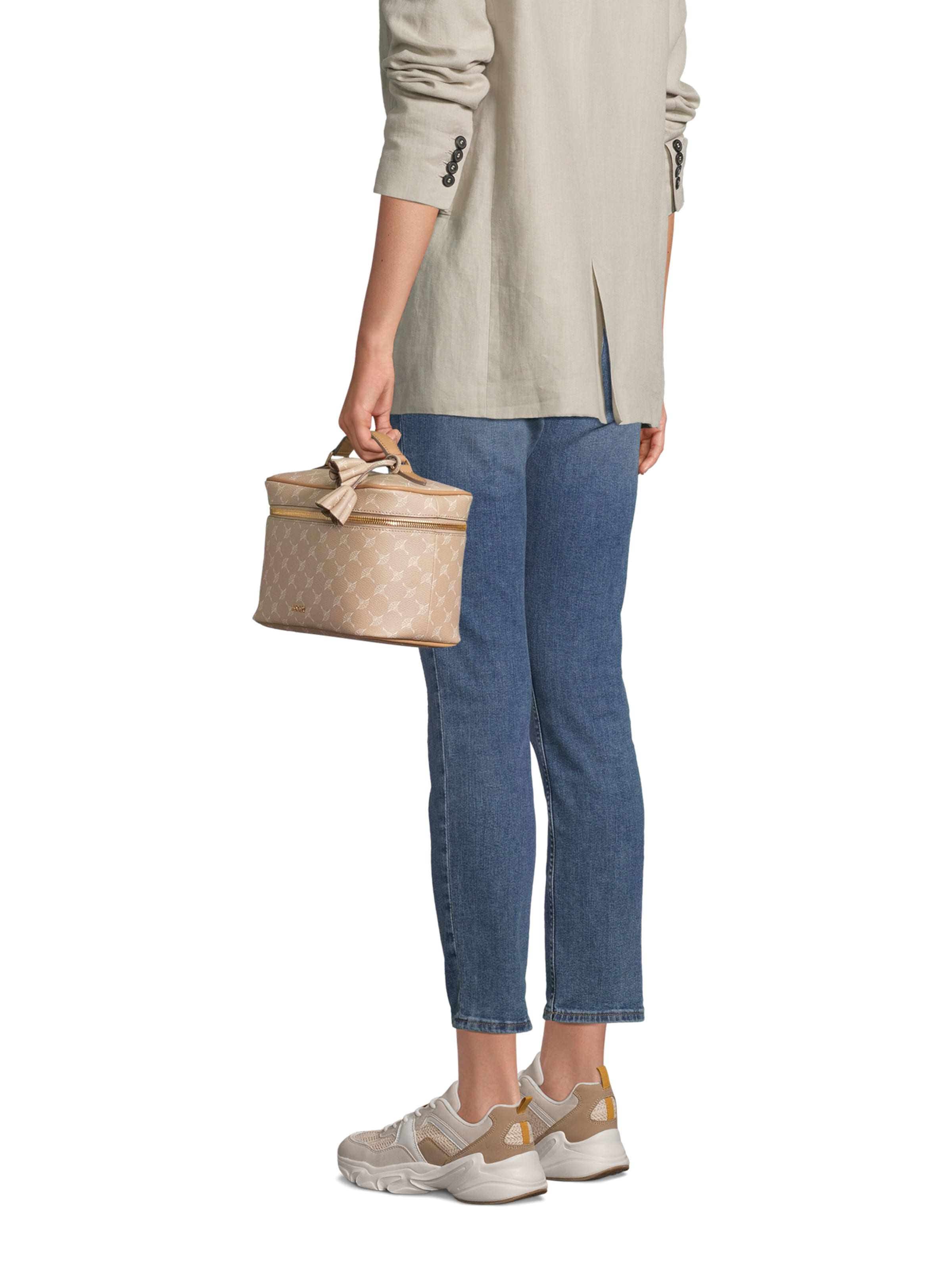 JOOP! Make up tas 'Cortina 1.0 Flora' in Beige