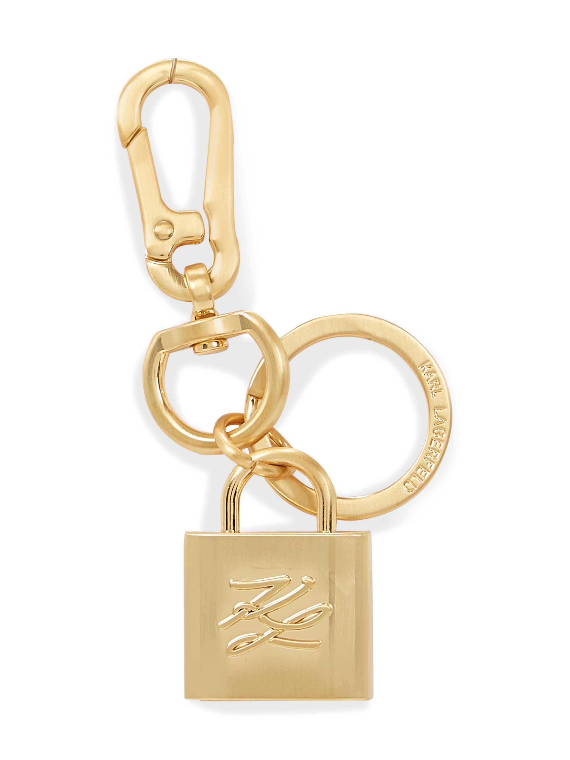 Karl Lagerfeld Breloczek do kluczy w kolorze złoty: przód