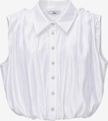 Maglietta 'Blusa Tencel Smanicata 26104' di I AM in bianco: frontale