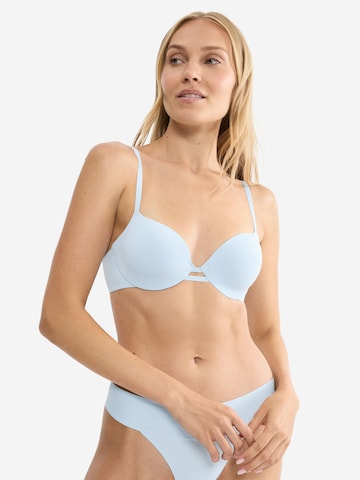 Sutien de tricou Sutien 'Make-Up Illusion' de la TRIUMPH pe albastru: față