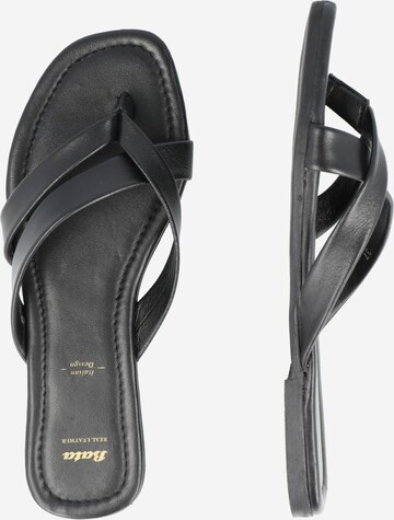 Bata T-bar sandals in Black