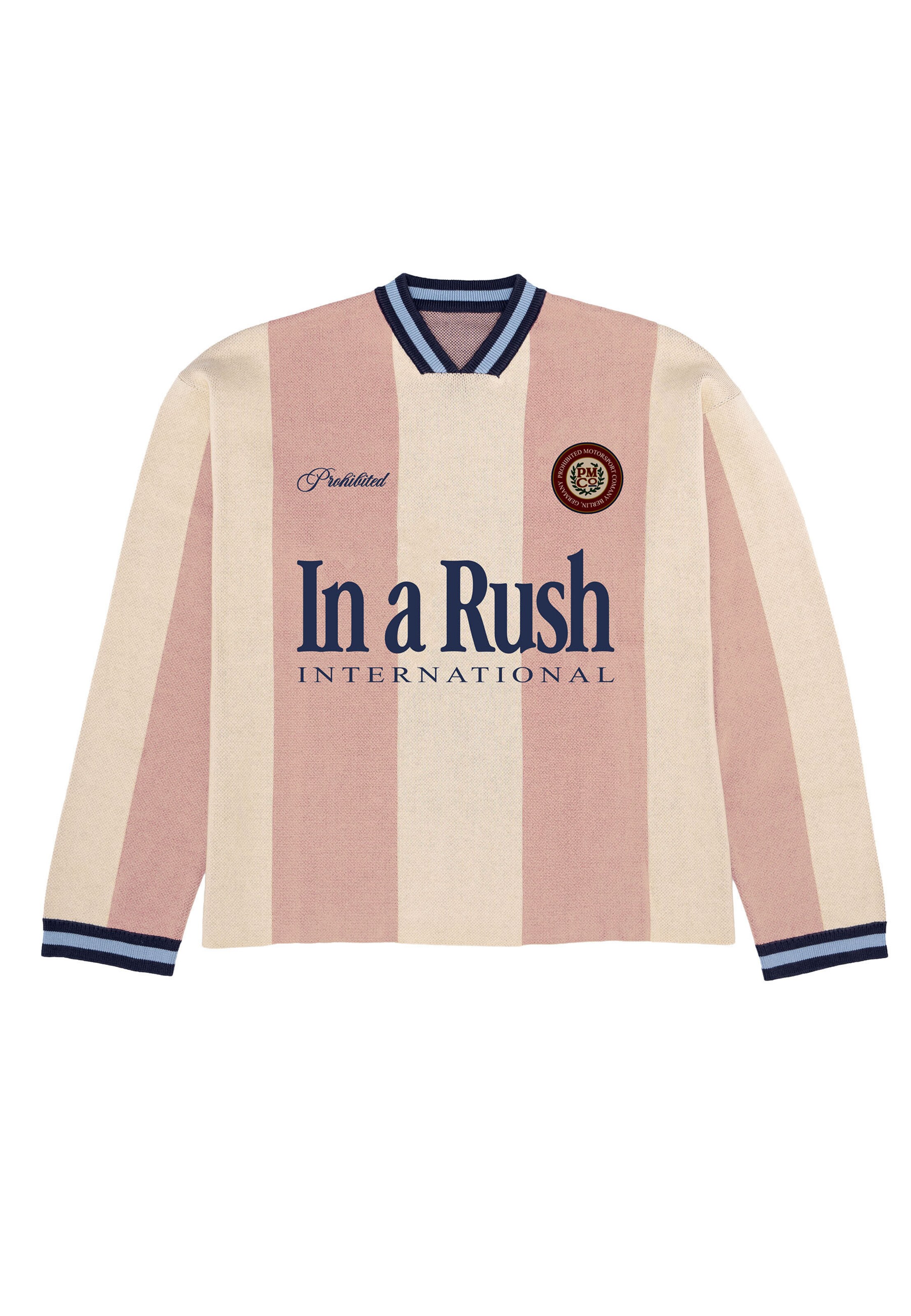 Prohibited Svetr 'Overdrive' - námořnická modř / světlemodrá / pudrová / starorůžová, Produkt