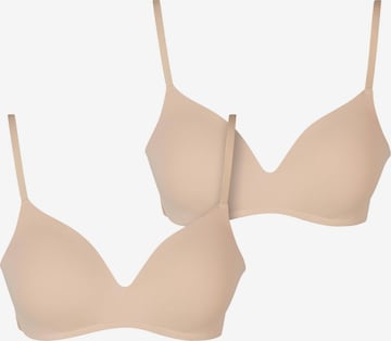 Urban Classics T-shirt Bra in Beige: front