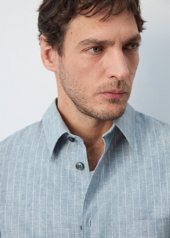 MANGO MAN Regular fit Button Up Shirt 'Rainier' in Blue