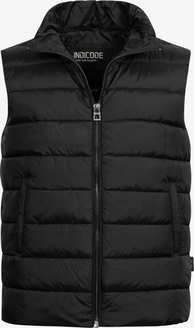 INDICODE JEANS Bodywarmer 'Gibbon' in Zwart: voorkant