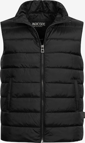 INDICODE JEANS Vest 'Gibbon' in Black: front