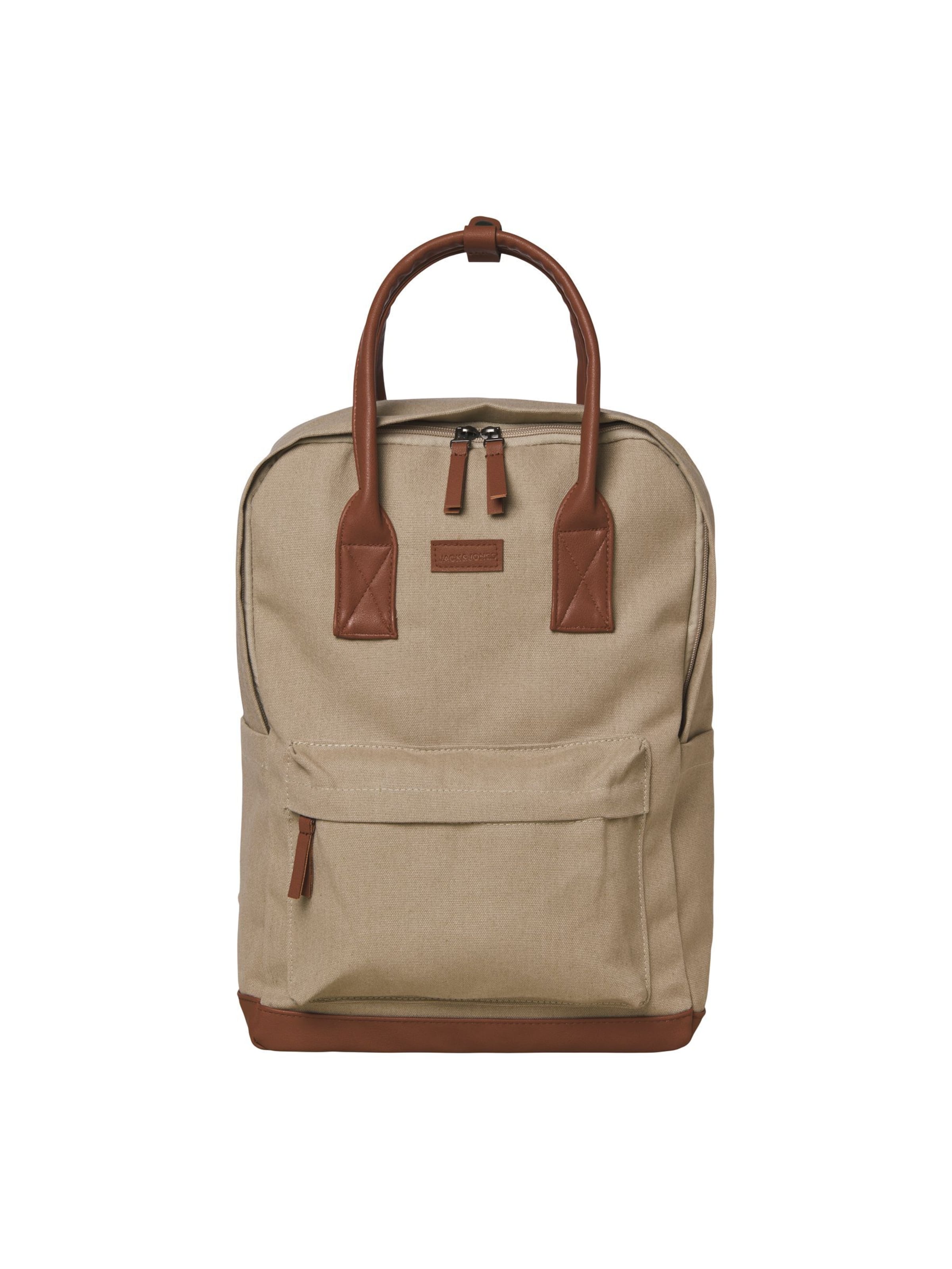 JACK & JONES Rugzak 'JACPASCAL' in Beige: voorkant