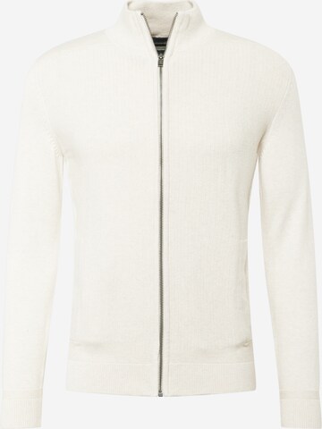 TOM TAILOR Knit Cardigan in White: front