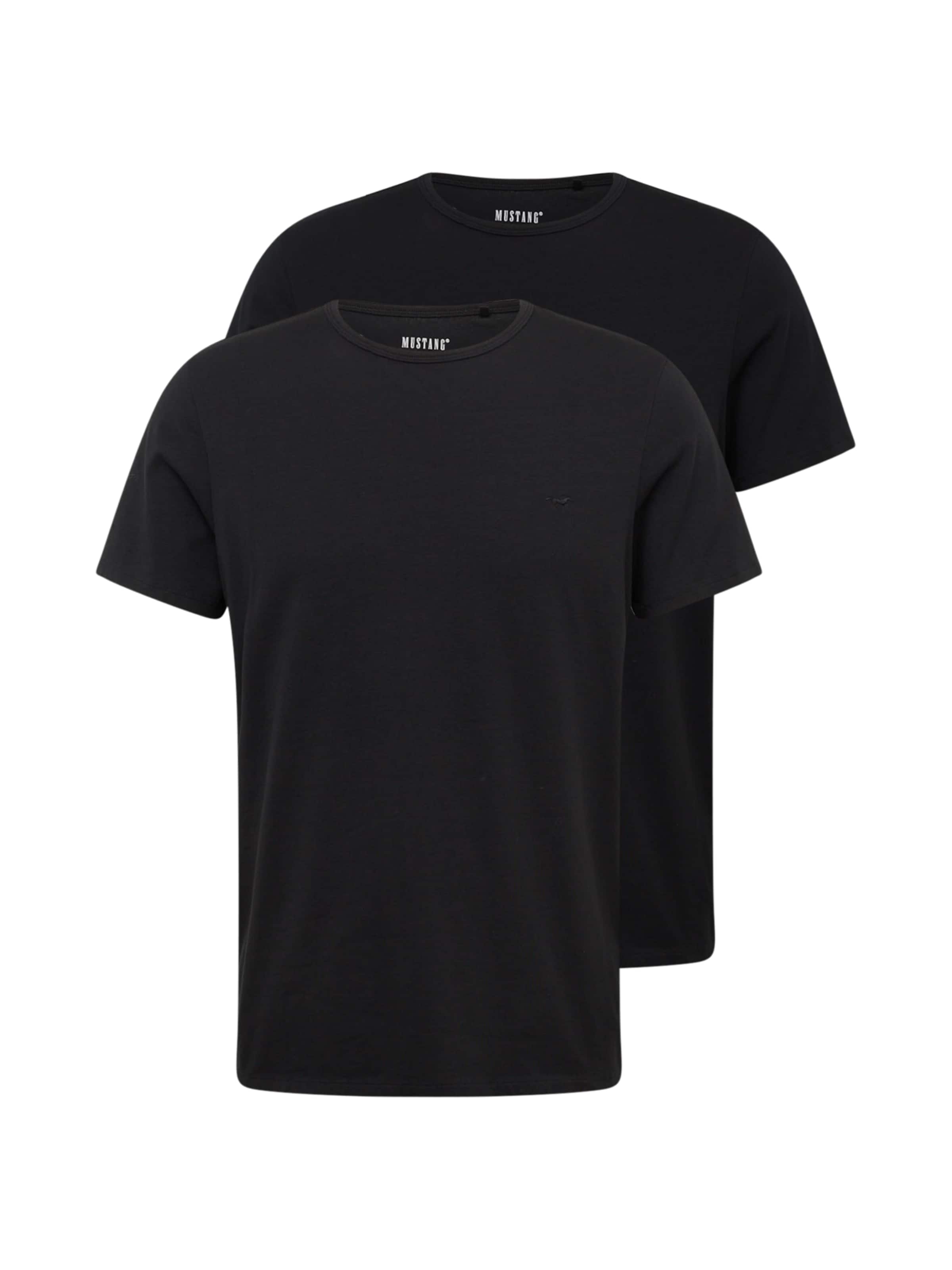 MUSTANG Majica 'Allen' | črna barva: sprednja stran