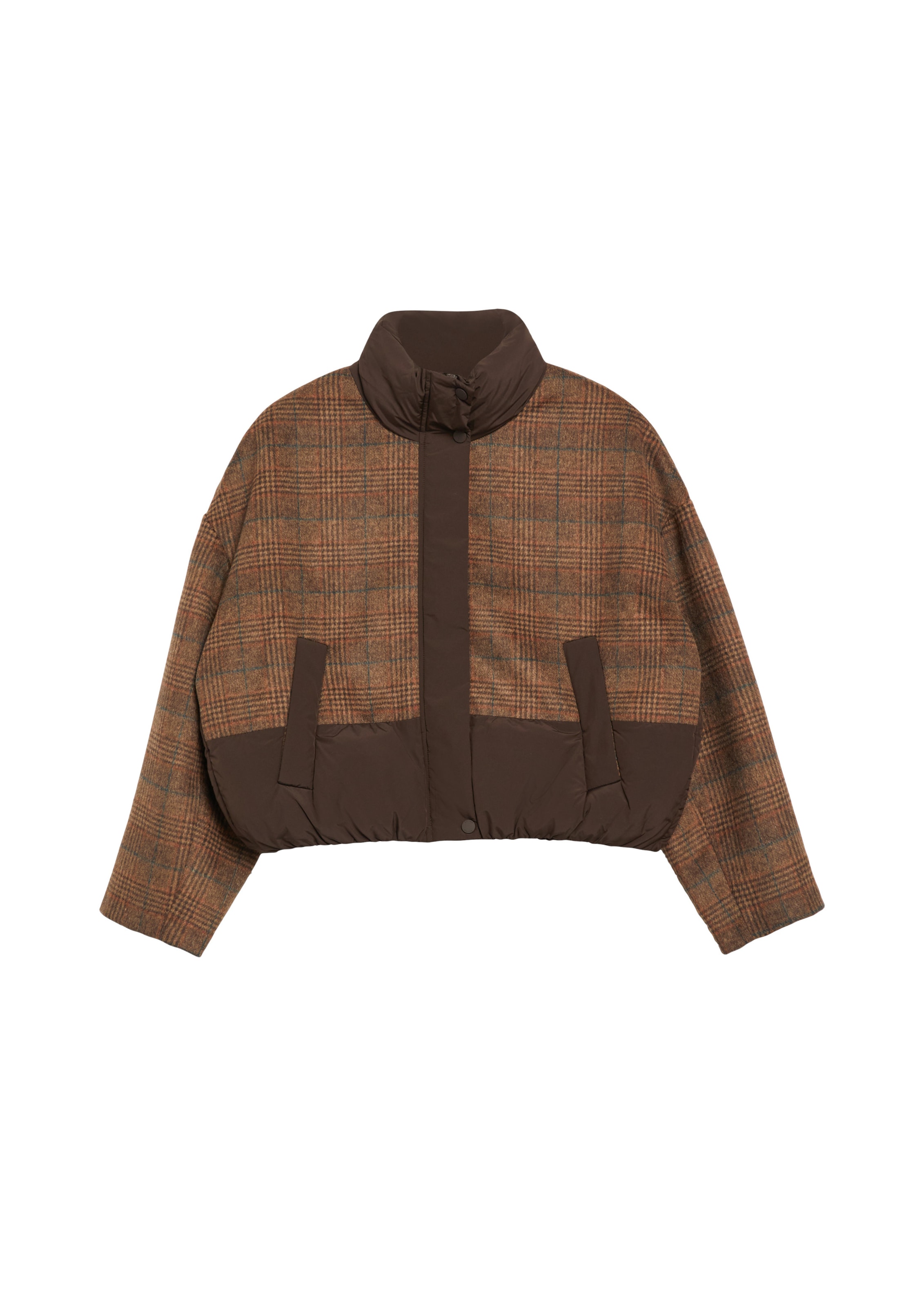 s.Oliver Veste mi-saison en L en marron / caramel / gris foncé, Vue avec produit