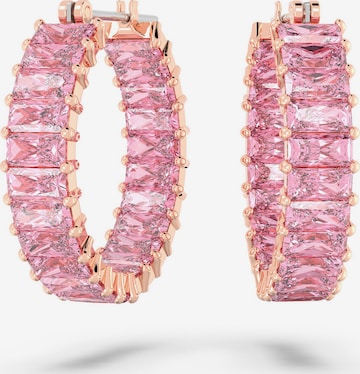 Swarovski Earrings in Pink: front