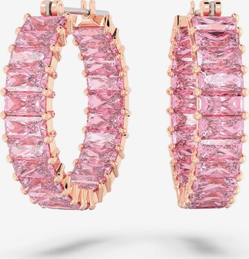 Swarovski Earrings in Pink: front