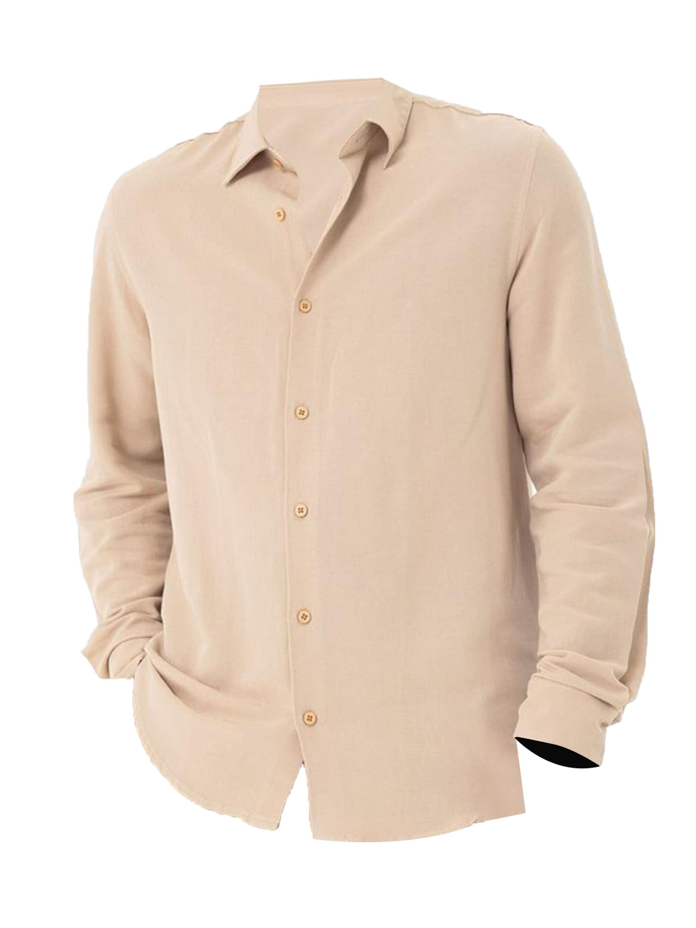 DandaloRegular Fit Košulja - bež boja: prednji dio