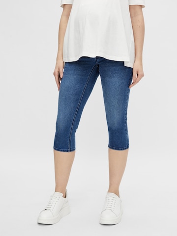 MAMALICIOUS Slimfit Jeans 'SARNIA' in Blauw: voorkant