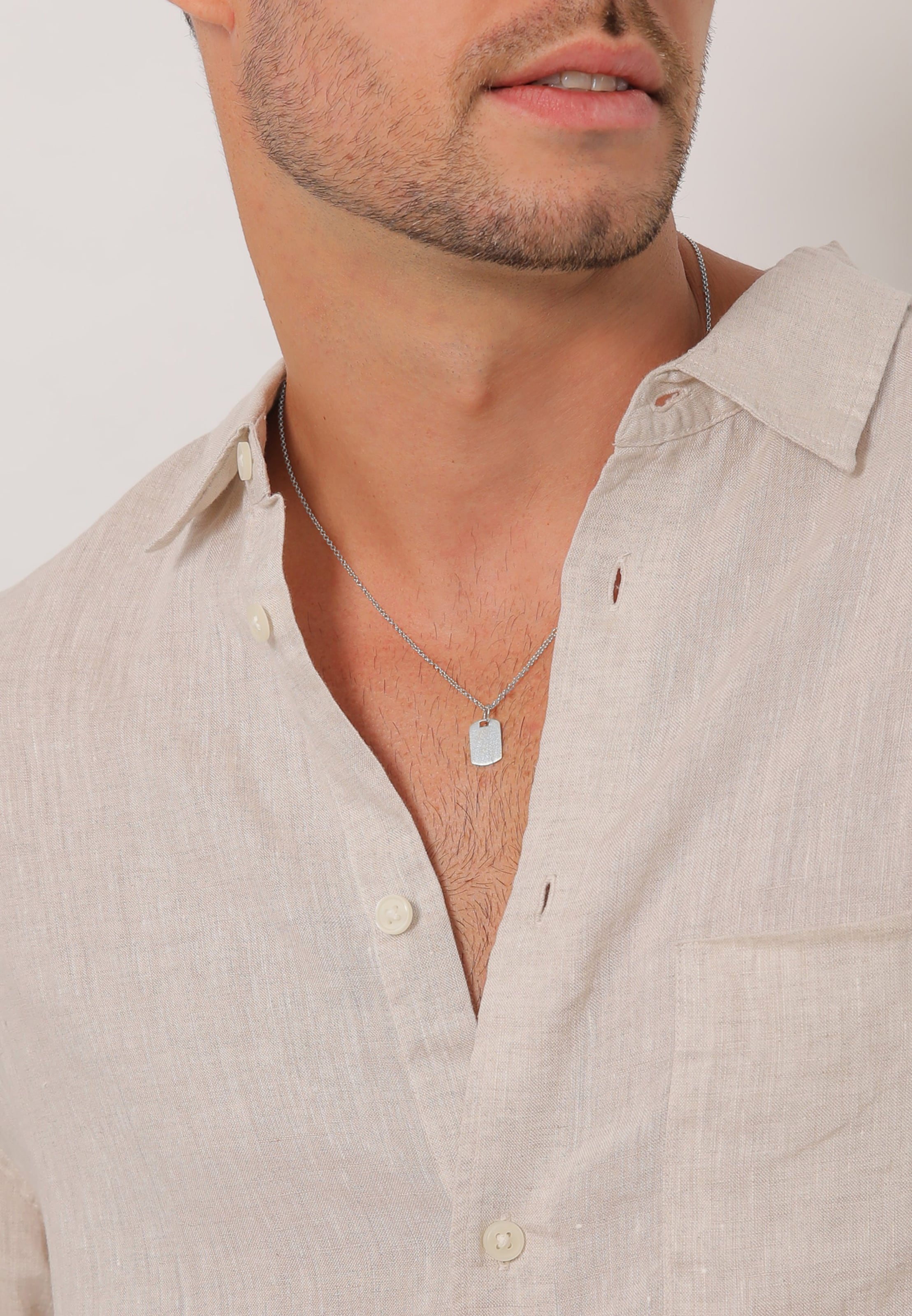 KUZZOI Necklace 'Dog Tag' in Silver