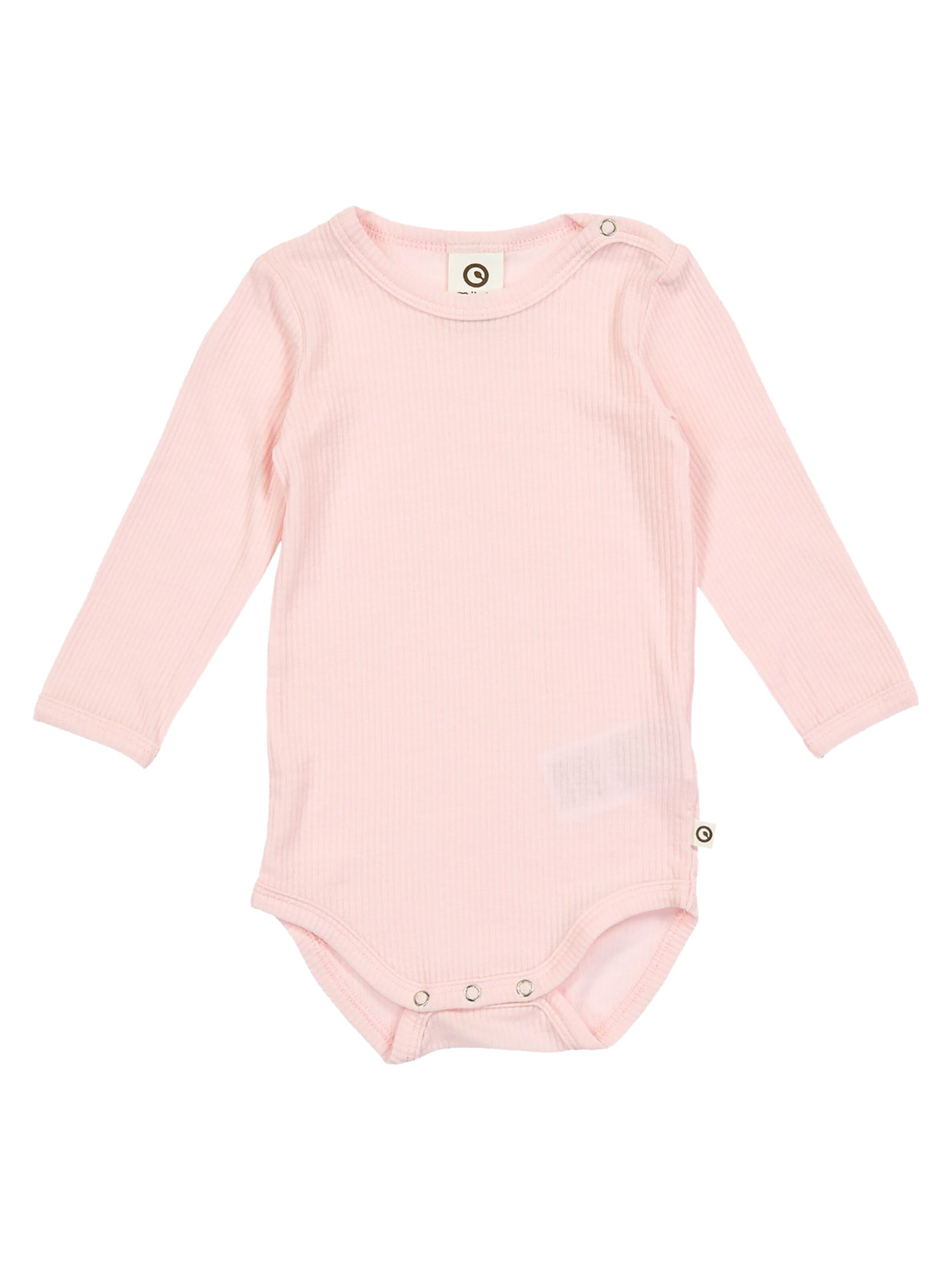 Barboteuse / body Müsli by GREEN COTTON en rose : devant