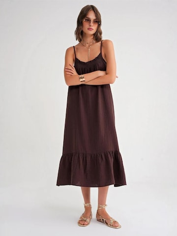 MixRay Dress in Brown