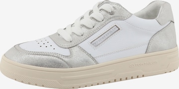 TOM TAILOR - Sapatilhas baixas em prata: frente