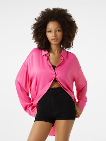 Chemisier Bershka en rose : devant