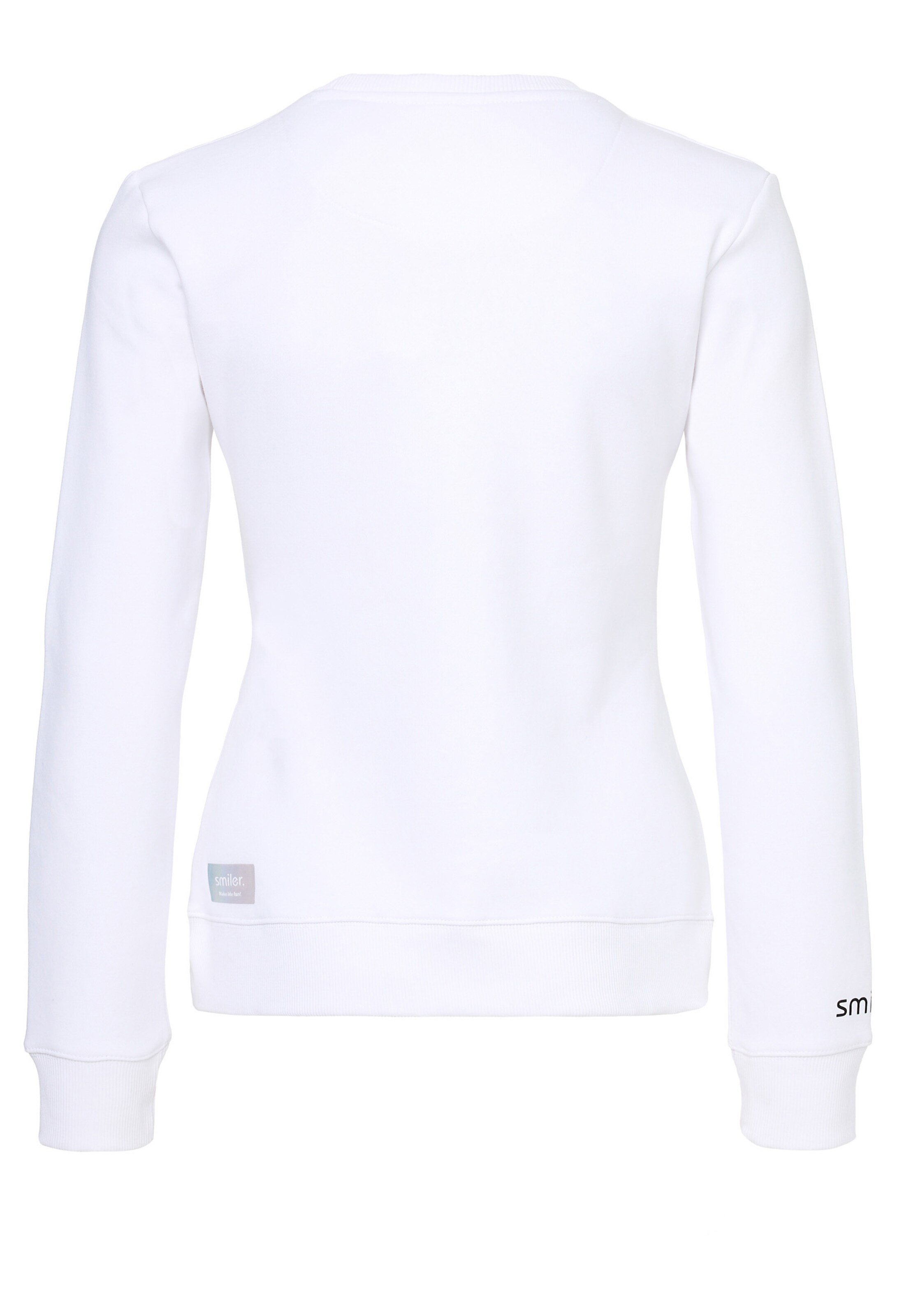 Sweat-shirt smiler. en blanc