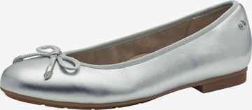 Ballerines Tamaris en argent : devant