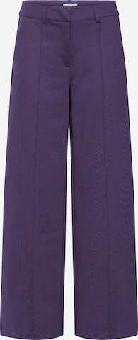 ICHI - Calças com vincos 'IHKate' em roxo: frente