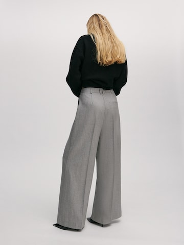 ABOUT YOU x Marie von Behrens Wide leg Pants 'Line' in Grey