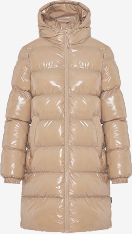 Funky Buddha Pitkä talvitakki värissä beige: etupuoli