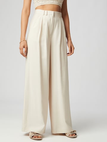 Guido Maria Kretschmer Women Wide Leg Hose 'Finja' in Beige: predná strana