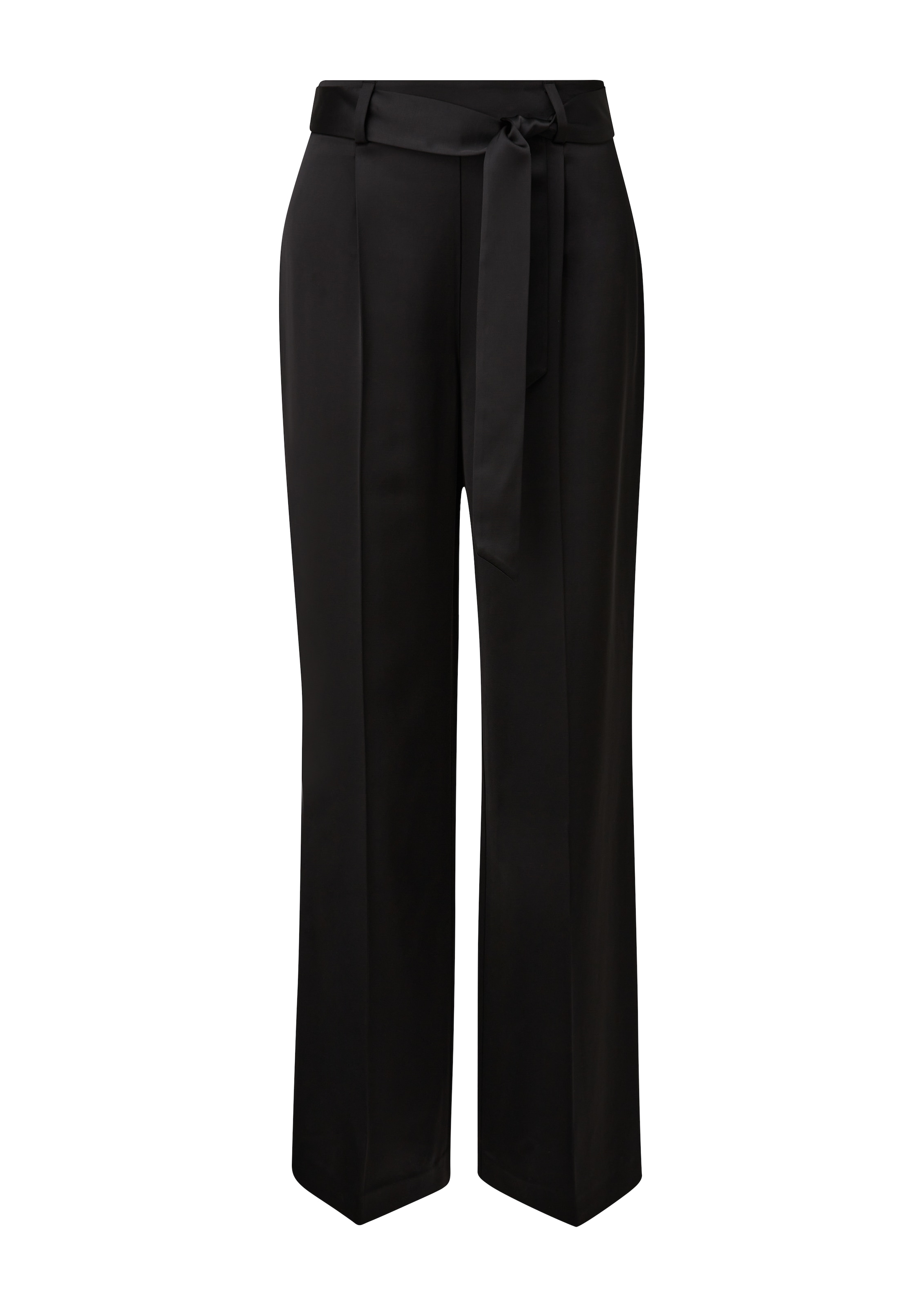 Wide Leg Pantalon à pince COMMA en noir : devant