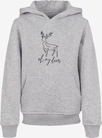 F4NT4STIC Sweatshirt 'Winter Christmas Deer' in Grijs: voorkant