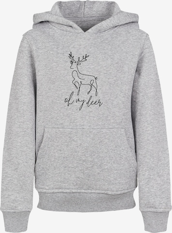 F4NT4STIC Sweatshirt 'Winter Christmas Deer' in Grau: predná strana